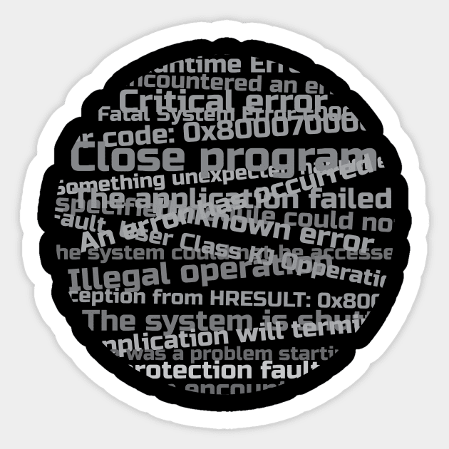 IT Programmer Error Cloud Text Sticker by jazzworldquest